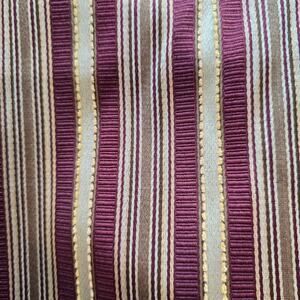 Vintage Fabric Remnant Burgundy Olive Green Ribbon Stripe Decor Victorian READ